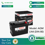 AutoInsure Bosch Car Battery AGM LN4 (DIN 80) (Doorstep Delivery)