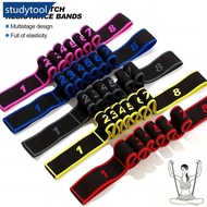 STUDYTOOL Adult High Elasticity Yoga Stretch Resistance Bands Multi-Segment Belt Yoga Assisted Stret