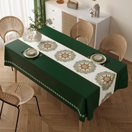 Oil-Resistant Waterproof Wipe-Clean PVC Table Mat, 长方形防水桌布 Alas Meja Segi Empat Tepat dengan Kesan M