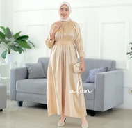 DRESS LUNA/ DRESS SHIMER/ ATASAN WANITA/DRESS PREMIUM BAHAN CRADENZA SHIMMER SILK/GAMIS LUNA DRESS