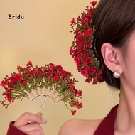 [ER] Comfortable Hair Clip Unique Fringe Hairpin Women Hairpin Flower Design Hair Stick for Bridal E