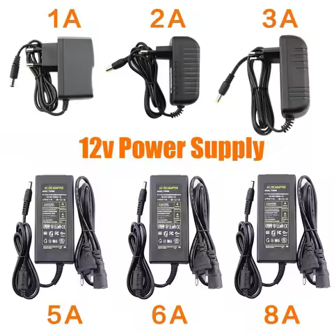 12V 4A 5A Power Supply Transformer 220V To 12V Adaptor 12 V 6A Source 1A 2A 3A 8A Led Driver Convert