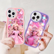 OPPO F5 Youth F7 F9 F1s F11 Pro cartoon Cute Barbie Princess Phone Case Wavy Edge Soft TPU Cover