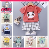 Kids Boys Girls Summer Clothes Children Fashion T-Shirt Set Short Sleeve Baju Seluar Kanak Budak Sep