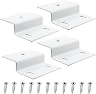 Unlorspy 12 Pcs White Z Bracket,3 x 1-1/2 x 5/8 inch Z-Shaped Corner Brace,Z Shape Furniture Support