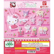 50th Hello Kitty Sanrio 士多啤梨 日本 膠牌 （ 玉桂狗 / My Melody / Hello Kitty / Keroppi 青蛙仔 （已售）/ 布甸狗  / Marroncream 媽媽兔 ）