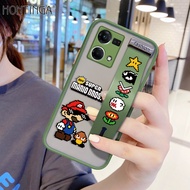 (With Wristband)Hontinga Casing Case For OPPO Reno 7 Reno7 4G Case Super Mario Game Transparent Phon