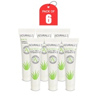 (Pack of 6) Acuralle Organic Pure Aloe Vera Gel 10ml (Paraben-Free and Phthalate-Free) Long Expiry D