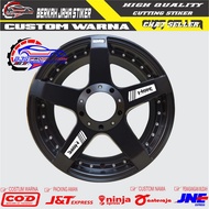 TERBARU Sticker 8PCS Velk HSR Wheel Cutting Sticker Volk Velk Mobil HSR Wheel Ring 15 16 17 18