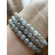 5.8-5.99 mm black moonstone bracelet wrapped in 3 times with inspection_Labradorite_protected peace