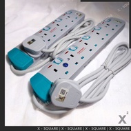 MIKA 3G // 4G // 5G (2 meters cable) Trailing Socket Extension with Surge Protector