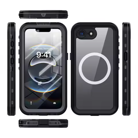 Shellbox Luxury 360 Full Phone Case For iPhone 16e 16 15 14 Plus 13 Pro Max Magnetic for Magsafe IP6