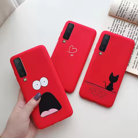 Cute Silicone Cover For Samsung Galaxy A7 2018 A750 Case 6.0 inch Phone Case For Samsung A 7 2018 75