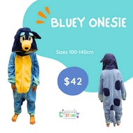 SG Seller Local Stocks Bluey Costume Onesie Pretend Play Blue Dog Character Day Cartoon TV Show Scho