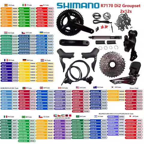 Shimano 105 Di2 Groupset R7170 12s Groupset R7170 Brake R7100 Crankset R7150 FD R7150 RD Original Sh