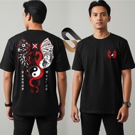 DRAGON YIN YANG Distro T-Shirt DRAGON WARIORS T-SHIRT/ JAPANESE DISTRO T-SHIRT/
