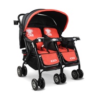 Baby Good Twin Stroller Can Sit and Lie Foldable Trolley Lightweight Double Baby Stroller 703ARed