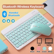 Wireless Bluetooth Keyboard Mouse Combo USB Office Silent iPad Laptop Wireless Keyboard 10inch For IOS/Android/Windows Bluetooth Mini Keyboard For iPad Samsung Xiaomi OPPO Vivo Phone Wireless Bluetooth Mouse