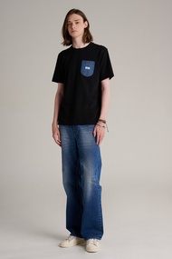 Mc jeans เสื้อยืดแขนสั้นผู้ชาย คอกลม สีดำ MTTZ732