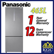 (Free Shipping) Panasonic 465L 2-door Fridge Bottom Freezer Inverter Refrigerator NR-BX471CPSM Steel Door Series
