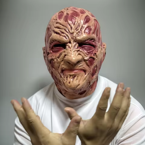 Freddy Krueger Mask Halloween Movie A Nightmare On Elm Street Terror Party Cosplay Costume Props Hor