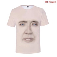 New Pop 3D Actor Nicolas Cage Printing T Shirt Children Fashion Streetwear Tee Shirts Funny Short Sl