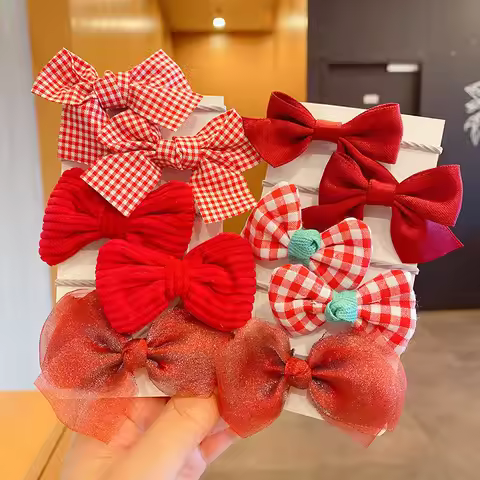 10pcs Hair Accessories Girls Scrunchies Aesthetic Lacos De Cabelo Infantil Bands Kids Headbands Band