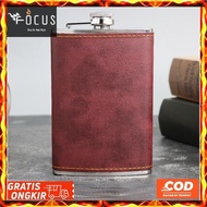 Taganov Classic Stainless Steel Wine Drinking Bottle Free 1 Funnel + 2 One Shot Shot Glasses