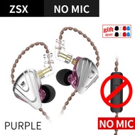 KZ ZSX Terminator 5BA+1DD 12 Unit Hybrid In-ear Earphones HIFI Metal Headset Music Sport KZ ZS10 PRO