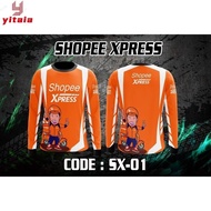 SHOPEE XPRESS long sleeved full 3D printed long sleeved motorcycle sweatshirt size