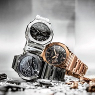 5Cgo Casio G-SHOCK series GM-B2100GD-5A/GM-B2100BD-1A/GM-B2100D-1A metal texture high-end business watch men's watch (shipped in Taiwan)