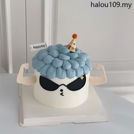 Influencer Sunglasses Cool Dog Cake Mold Muscle Glasses Fondant Cutting Mold Cake Dessert Puppy Baki