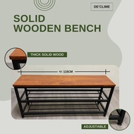 [De'Clime] Solid Wood Multi-Purpose Bench/Shoe Bench/Metal Leg