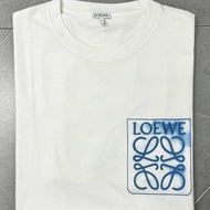 🚨 雙11最後倒數・今晚錯過等明年！【LOEWE 羅意威】白藍LOGO刺繡印花T恤