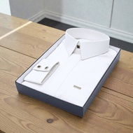 Pearl White Platinum Kuwaiti Thobe Cufflink (Shirt Collar)