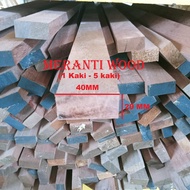 1" x 2" Solid Meranti Wood/ Kayu perabot berketam/ Deco