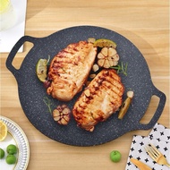 Korean non-stick stone grill pan, oil-free cast iron meat grill pan, induction cooker, gas stove, BB