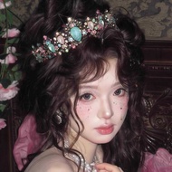 Princess Crown vintage Girl Photo Photo Headdress Diamond Princess Crown Show Bridal Crown