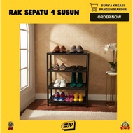 4-Tier Thick Shoe Rack - Sandal Rack - 4-Tier Shoe Rack