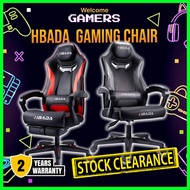 【𝐂𝐋𝐄𝐀𝐑𝐄𝐍𝐂𝐄】HBADA Gaming Chair Racing Chair with Ergonomic Backrest & Height Adjustment and Pillows K