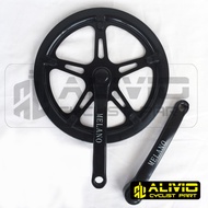 Melano Gear Bicycle Crank 52T Black Iron Arm 165