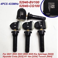 HL-4PCS TPMS Sensor 433MHz 52940-CG100 For 2021 2022 2023 2024 2025 Kia Sportage [NQ5] Hyundai Creta