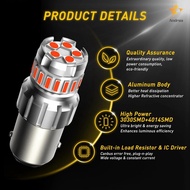 S25 P21W 1157 P21/5W LED Light Bulb - Red DRL BAY15D T25 Position Signal Brake Lamp