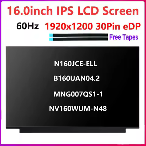 N160JCE-ELL B160UAN04.2 NV160WUM-N48 MNG007QS1-1 1920X1200 For Asus Vivo Book model X1605Z X1605V La