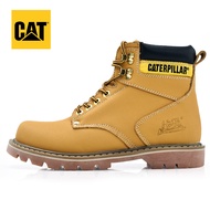 Caterpillar รองเท้าลำลองวินเทจสำหรับผู้ชายรองเท้าเดินป่ากลางแจ้ง CAT ของแท้รองเท้าหนังแท้