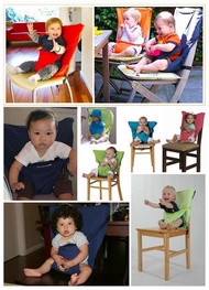 Kids Chair Baby Chair Travel Foldable Washable Infant Dining High Dinning Cover Seat Safety Belt Fee