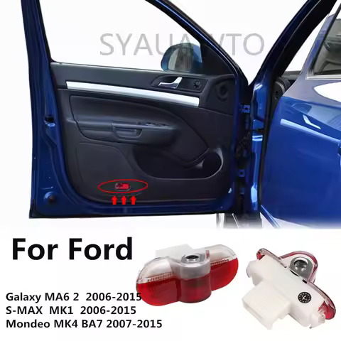 For Ford Galaxy MA6 2 Mondeo 4 MK4 BA7 S-MAX SAMX S AMX MK1 LED Car Door Welcome Lamp Projector Ghos