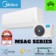 Midea MSAG Non Inverter R32 Xtreme Cool Aircond 1.0hp 1.5hp 2.0hp 2.5hp