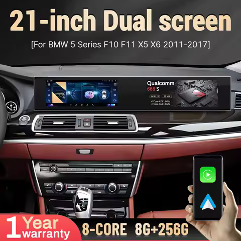 21 inch For BMW 5 Series F10 F11 X5 X6 2011-2017 Android Radio Wireless Apple Bluetooth Carplay Mult