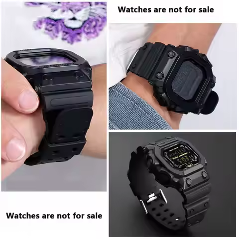 GX-56 Waterproof Resin Silicone watchband for G-SHOCK Casio Giant G-Block GX-56BB GXW-56 Black Silic